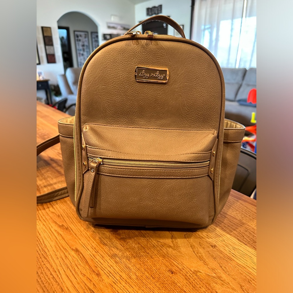 Itzy Ritzy Mini Backpack Diaper Bag- Taupe
